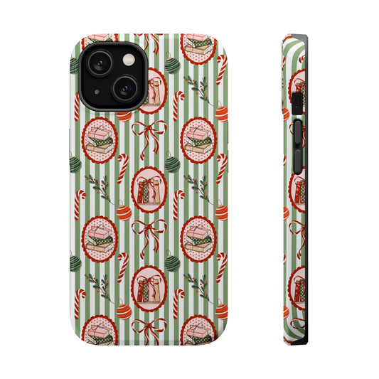 Books, Bows & Candy Canes Magnetic Impact-Resistant Phone Case