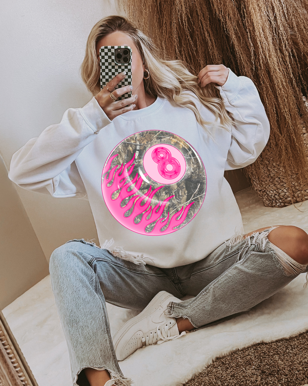 Pink Camo Lucky 8