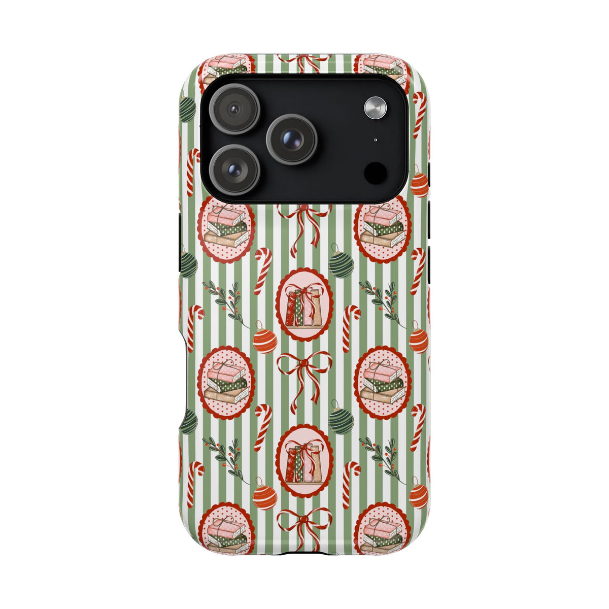 Books, Bows & Candy Canes Magnetic Impact-Resistant Phone Case