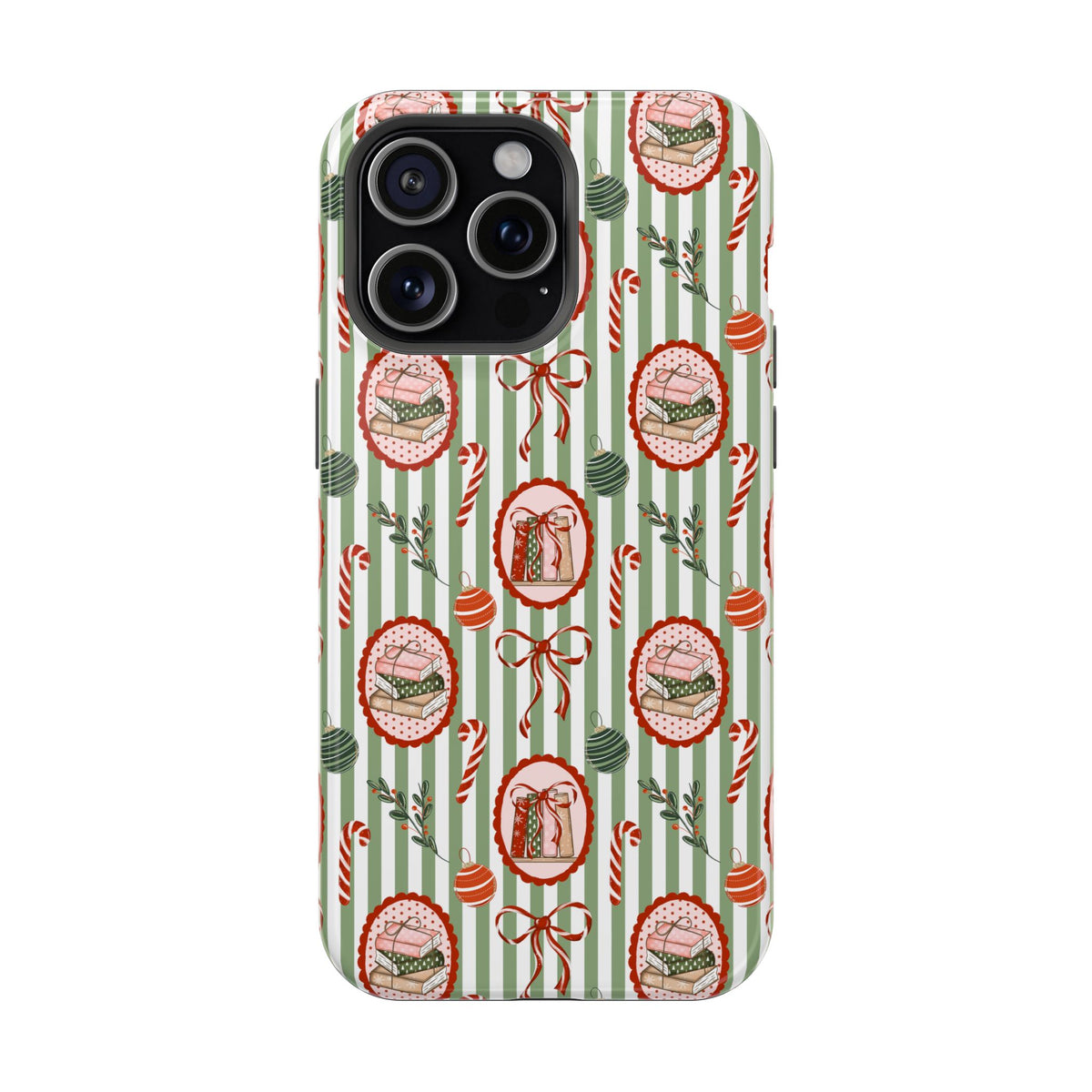 Books, Bows & Candy Canes Magnetic Impact-Resistant Phone Case