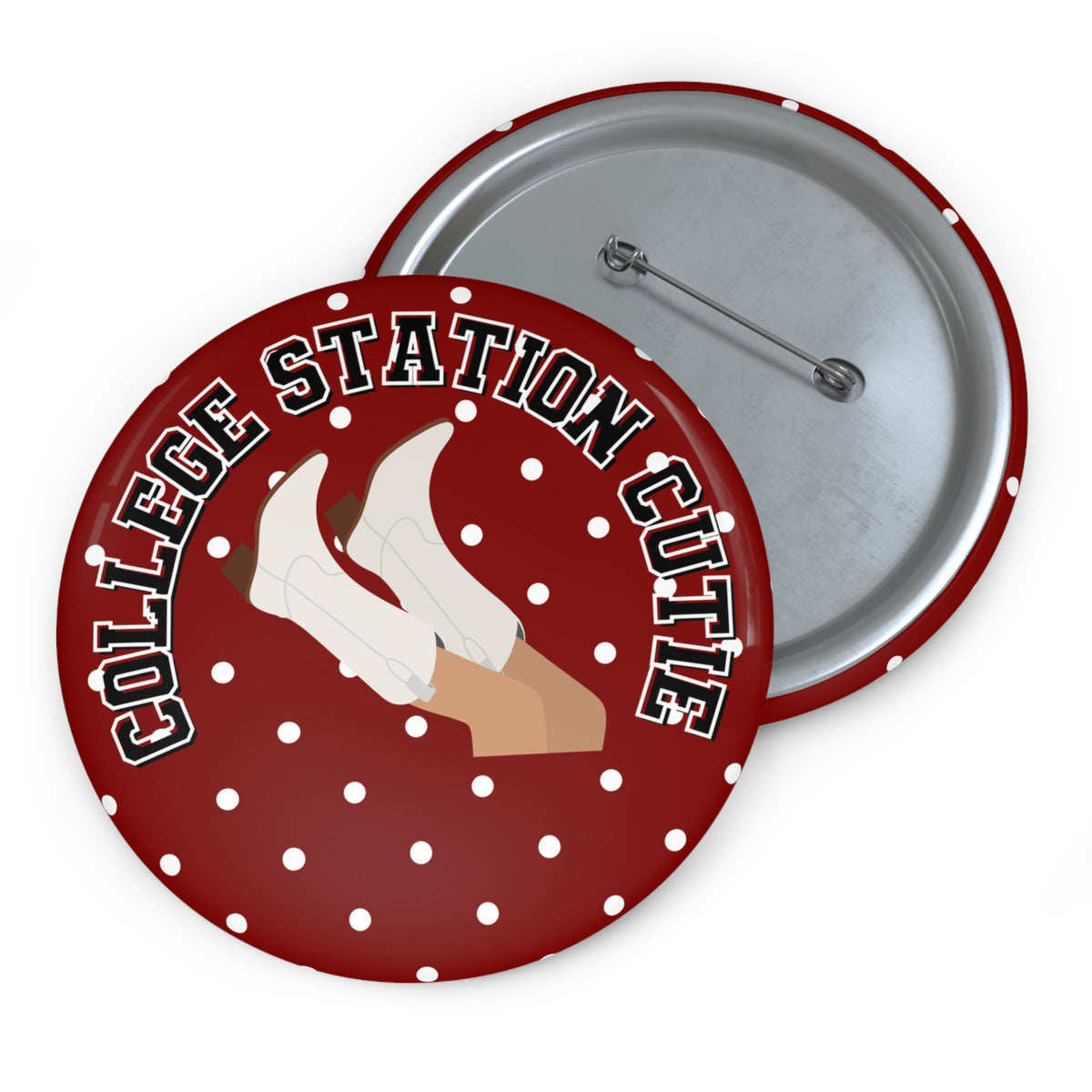 College Station Cutie Pin Button