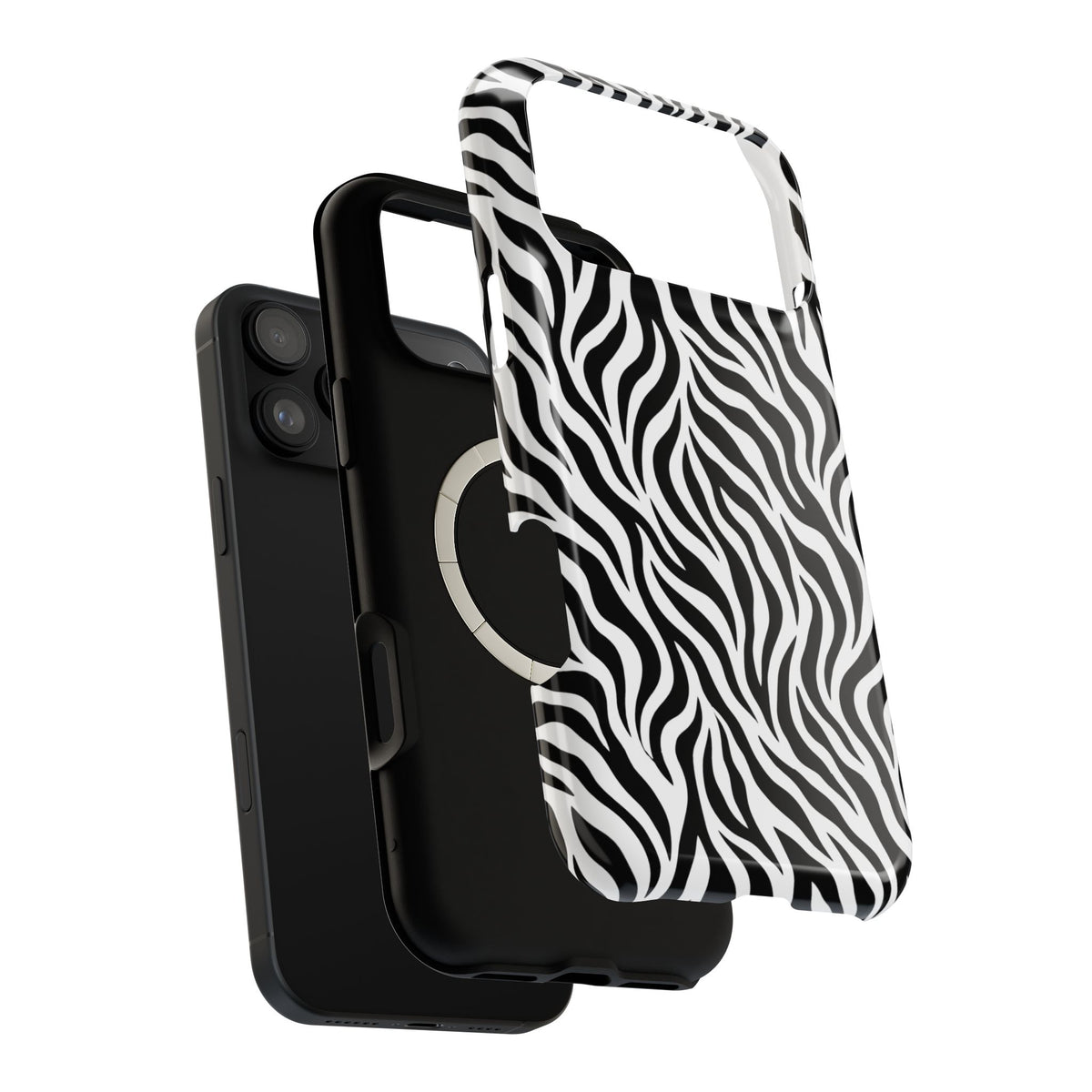 Zebra Print Magnetic Impact-Resistant Phone Case
