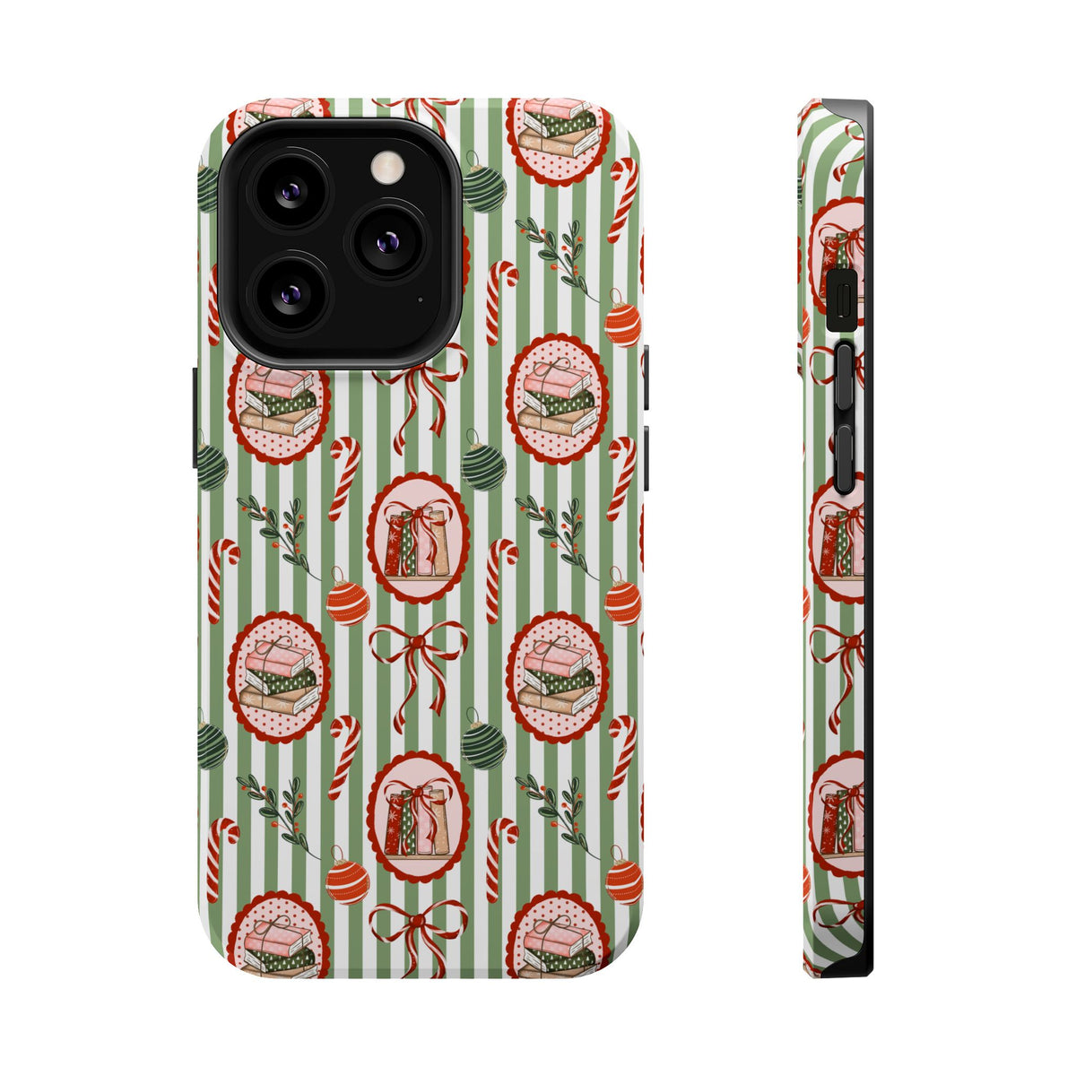 Books, Bows & Candy Canes Magnetic Impact-Resistant Phone Case