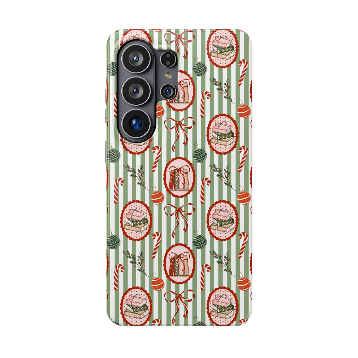 Books, Bows & Candy Canes Magnetic Impact-Resistant Phone Case