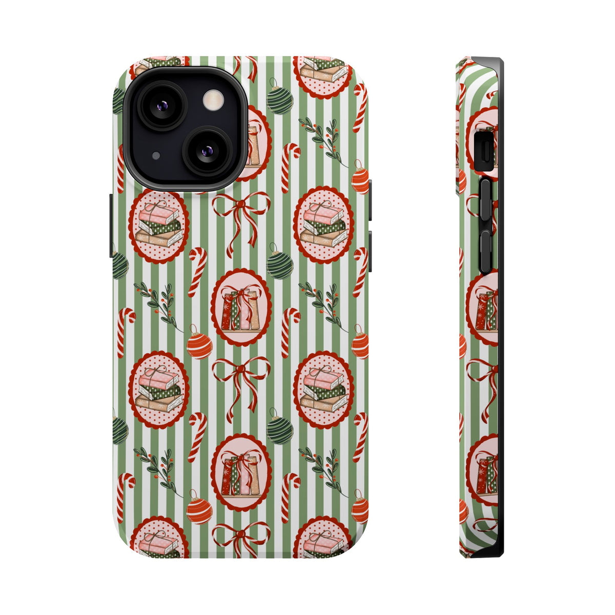 Books, Bows & Candy Canes Magnetic Impact-Resistant Phone Case