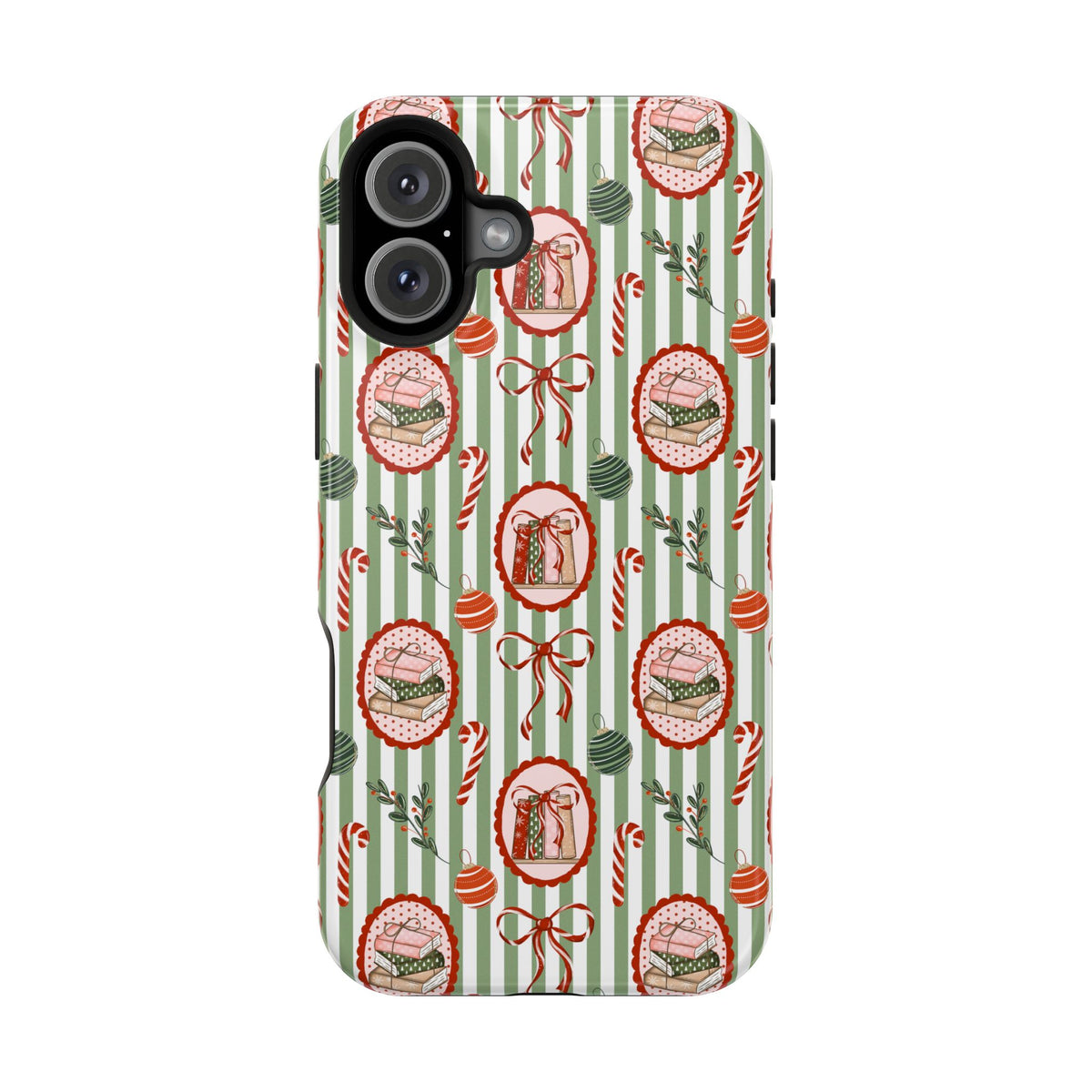 Books, Bows & Candy Canes Magnetic Impact-Resistant Phone Case