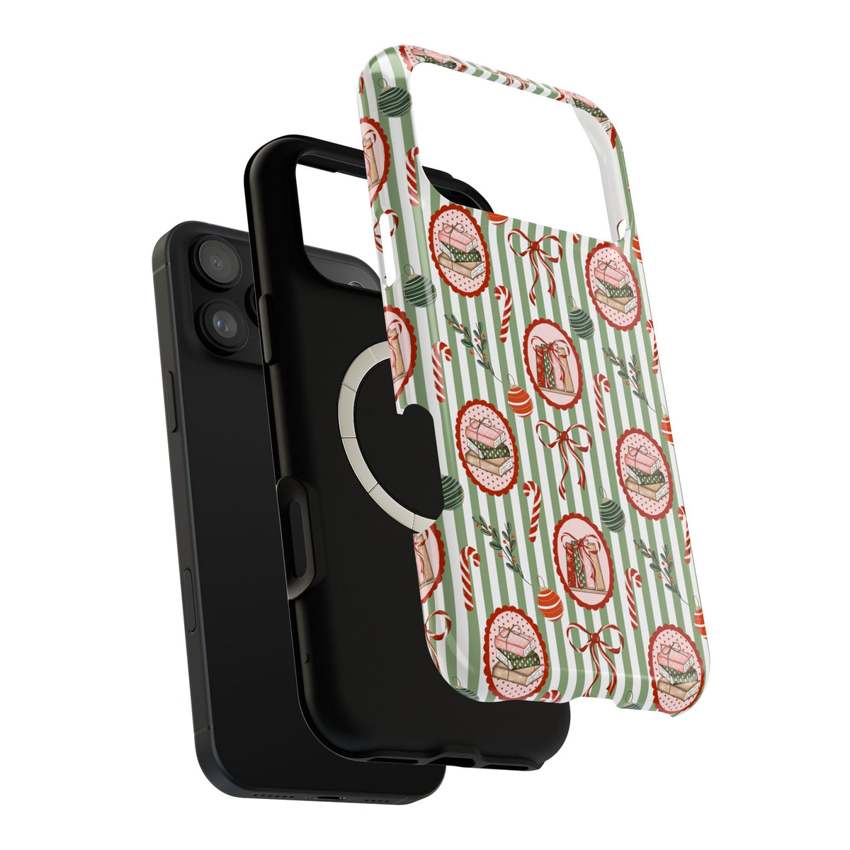 Books, Bows & Candy Canes Magnetic Impact-Resistant Phone Case