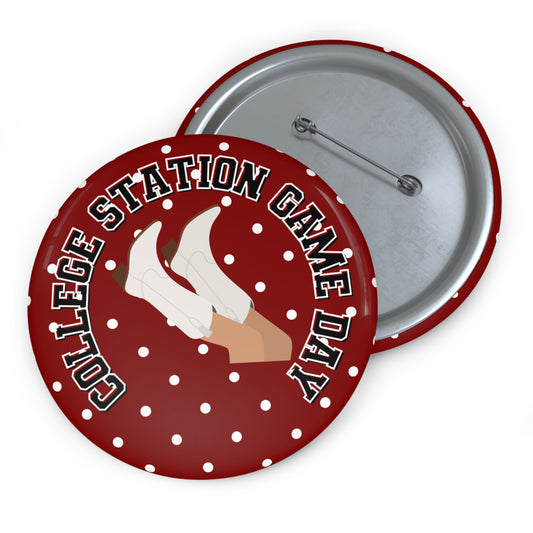 College Station Game Day Pin Button