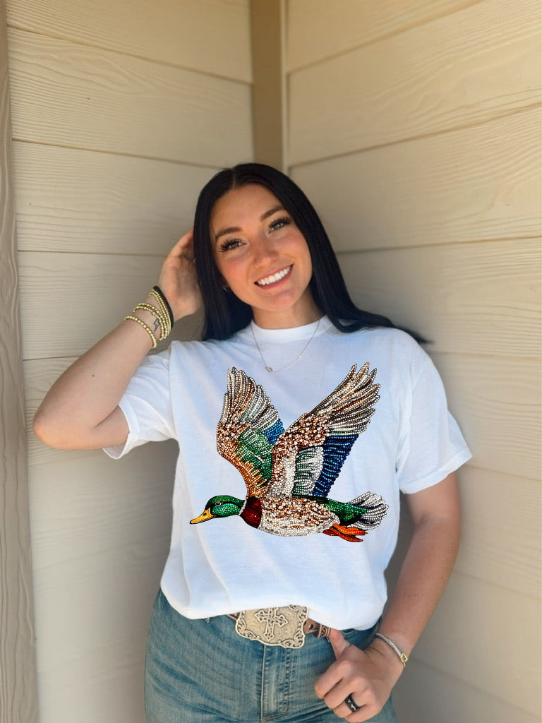Faux Bedazzled Duck